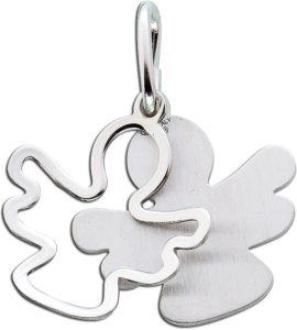 Engel Anhänger Sterling Silber 925 poliert mattiert