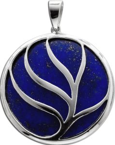 Lebensbaum Anhänger Sterling Silber 925 blauer Lapislazuli