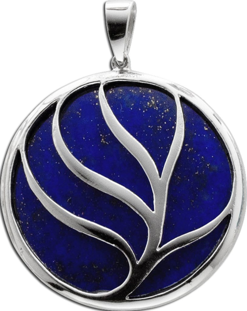 Lebensbaum Anhänger Sterling Silber 925 blauer Lapislazuli