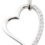 Herz Anhänger Sterling Silber 925 weisse Zirkonia