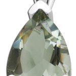 Amethyst Anhänger Silber 925 hellgrüner Edelstein