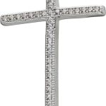 Kreuz Anhänger Silber 925 weiße Zirkonia Funkelnd