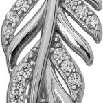 Feder Anhänger Silber 925 weiße Zirkonia Brillantlook