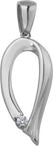 Anhänger Silber 925 weißer Zirkonia Brillantlook poliert