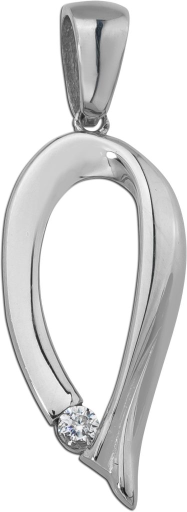 Anhänger Silber 925 weißer Zirkonia Brillantlook poliert