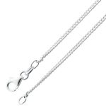 Panzerkette 1,4mm Silber 925 rhodiniert Cuban Link Chain