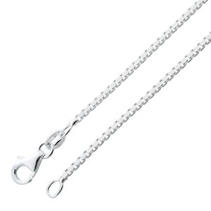 Venezianerkette 1,3mm Sterling Silber 925 massiv rhodiniert