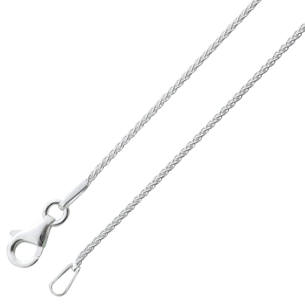 Zopfkette 0,7mm Armband Silber 925 poliert