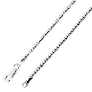 Popcornkette 1,8mm Armband Silber 925 massiv