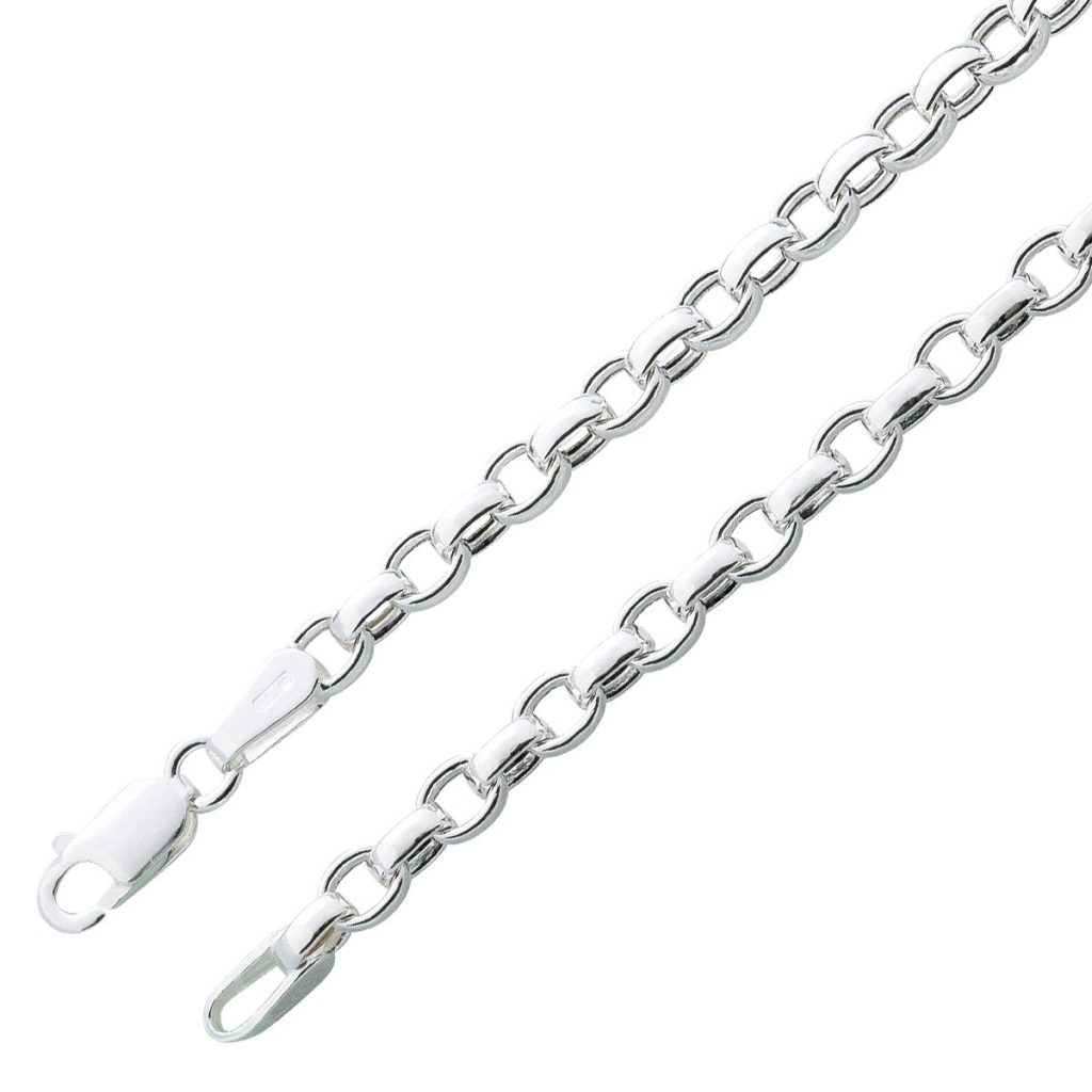 Erbskette 3,6mm Armband Silber 925 rhodiniert UNO A ERRE