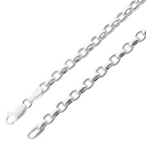 Erbskette 3,6mm Armband Silber 925 rhodiniert UNO A ERRE