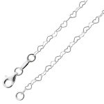 Herzkette 2,6mm Herzarmband Silber 925 rhodiniert