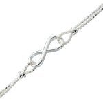 Infinity Armband Sterling Silber 925 rhodiniert poliert