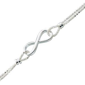 Infinity Armband Sterling Silber 925 rhodiniert poliert
