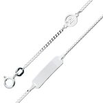 Gravur Kinder ID Armband Sterling Silber 925 Engelsanhänger