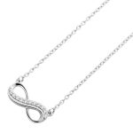Infinity Collier Silber 925 weiße Zirkonia Steine
