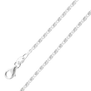 Panzerarmband 1.6mm Armband Silber 925 rhodiniert