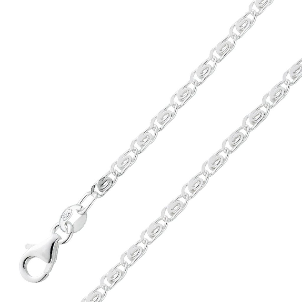 Panzerkette 1,9mm Armband Silber 925 massiv