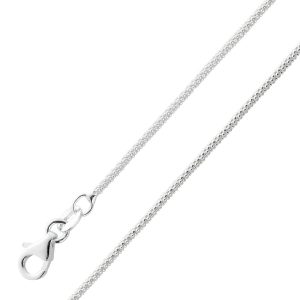 Popkorn Halskette 1,1mm Armband Silber 925 rhodiniert