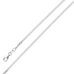 Panzerkette 1,7mm Armband Silber 925 rhodiniert