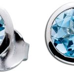 Blautopas Ohrringe Sterling Silber 925 blaue Natur Edelsteine
