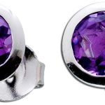 Amethyst Ohrringe Silber 925 violetter Natur Edelstein