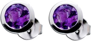 Amethyst Ohrringe Silber 925 violetter Natur Edelstein
