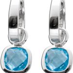 Blautopas Ohrringe Silber 925 wasserblaue Natur Edelsteine