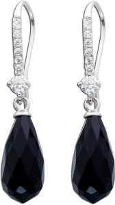 Onyx Ohrhänger Sterling 925 Natur Edelsteine weisse Zirkonia