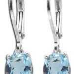 Blautopas Ohrhänger Silber 925 hellblaue Natur Edelsteine