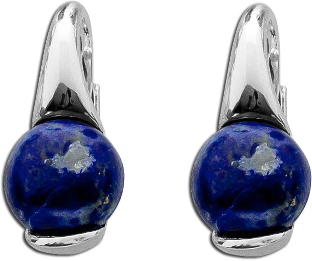 Lapislazuli Ohrringe Silber 925 Natur Edelsteine Toyo Yamamoto