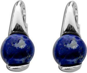 Lapislazuli Ohrringe Silber 925 Natur Edelsteine Toyo Yamamoto
