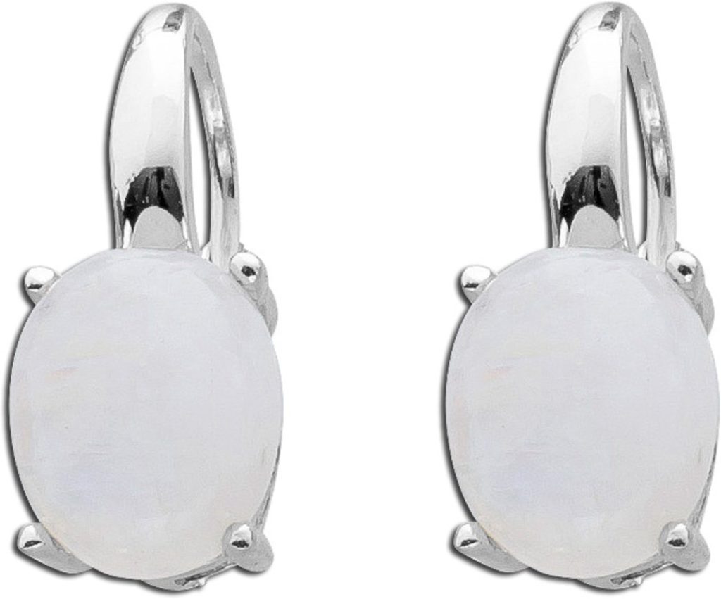 Mondstein Ohrhänger Silber 925 Natur Edelstein Toyo Yamamoto