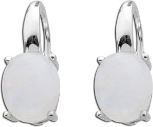 Mondstein Ohrhänger Silber 925 Natur Edelstein Toyo Yamamoto