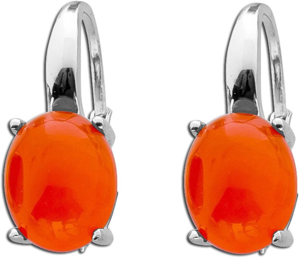 Karneol Ohrringe Silber 925 rote Natur Edelsteine Toyo Yamamoto