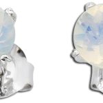 Opal Ohrstecker Silber 925 äthiopische Natur Edelsteine