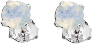 Opal Ohrstecker Silber 925 äthiopische Natur Edelsteine
