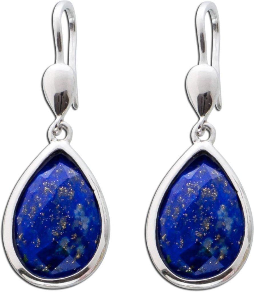 Lapislazuli Ohrhänger Silber 925 blaue Natur Edelsteine