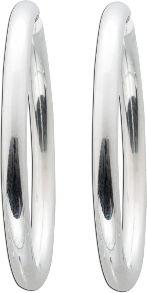 Creolen 47mm Silber 925 rhodiniert poliert UNO A ERRE