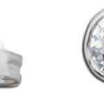 Solitär Ohrstecker Silber 925 weiße Zirkonia