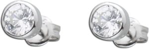 Solitär Ohrstecker Silber 925 weiße Zirkonia