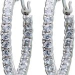 Creolen Silber 925 weisse klare Zirkonia