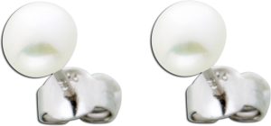 Perlen Ohrstecker Silber 925 Süsswasserperle 7,0mm