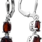 Granat Ohrringe Silber 925 weinrote Natur Edelsteine