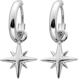 Creolen Silber 925 beweglicher Stern