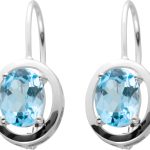 Blautopas Ohrhänger Silber 925 Natur Edelsteine