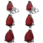 Granat Ohrhänger Silber 925 Natur Edelsteine