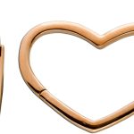 Asymmetrische Herzcreolen Edelstahl Rosegold vergoldet Vivien Lee