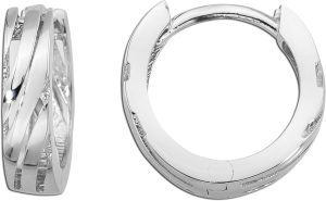 Klapp Scharniercreolen Silber 925 poliert rhodiniert