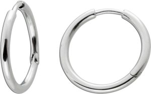 Creolen Silber925 poliert rhodiniert Klappscharniermechanismus